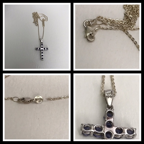 Tanzanite Crucifix Necklace - Picture 8 of 8